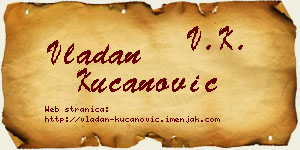 Vladan Kucanović vizit kartica